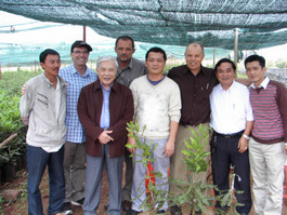 GS. Hoàng Hòe cùng các chuyên gia Úc thăm vườn ươm Công ty Cổ Phần VinaMacca